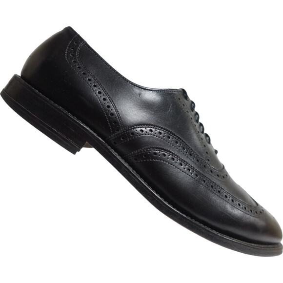 ALLEN EDMONDS Men Chester Wingtip Dress Oxfords Shoes Black Siz 12 B Narrow 1903 Allen Edmonds 1903 Chester Black Leather Wingtip Dress  main image 3